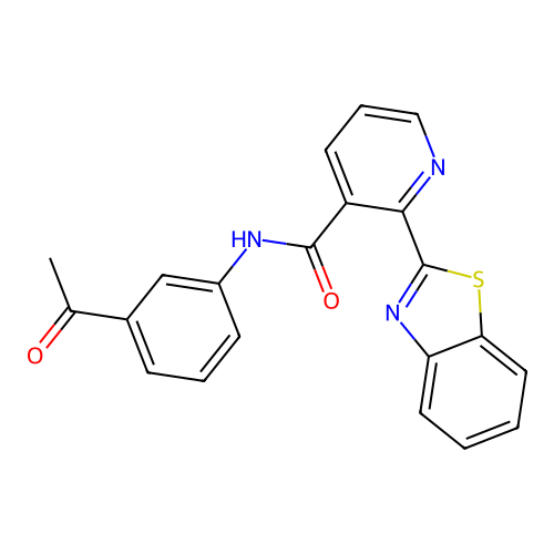 N-(3-acetylphenyl)-2-(1,3-benzothiazol-2-yl)pyridine-3-carboxamide structure