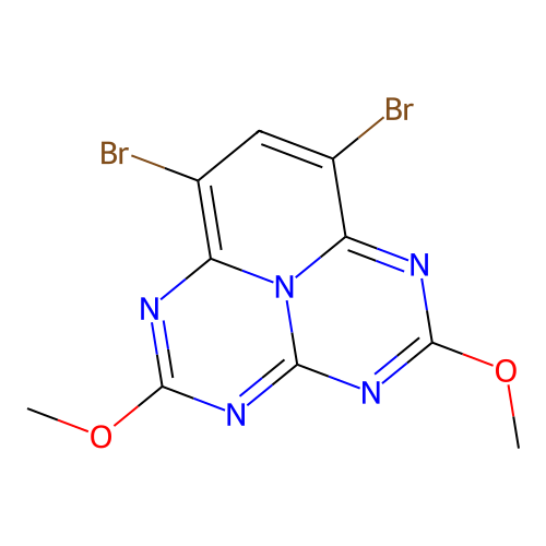 7,9-Dibromo-2,5-dimethoxy-1,3,4,6,9b-pentaazaphenalene structure