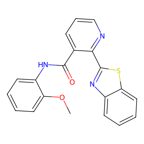 2-(1,3-benzothiazol-2-yl)-N-(2-methoxyphenyl)pyridine-3-carboxamide structure