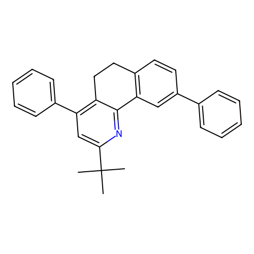 Benzo[h]quinoline, 2-(1,1-dimethylethyl)-5,6-dihydro-4,9-diphenyl- structure