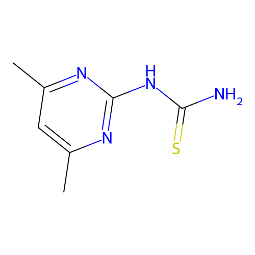 4,6-Dimethylpyrimidin-2-ylthiourea structure
