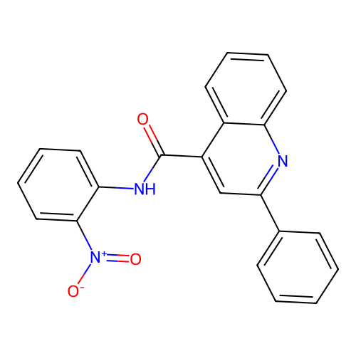 N-(2-nitrophenyl)-2-phenylquinoline-4-carboxamide structure