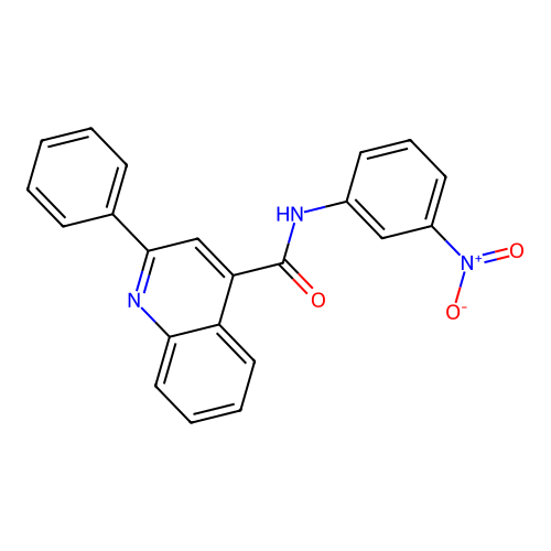 N-(3-nitrophenyl)-2-phenylquinoline-4-carboxamide structure
