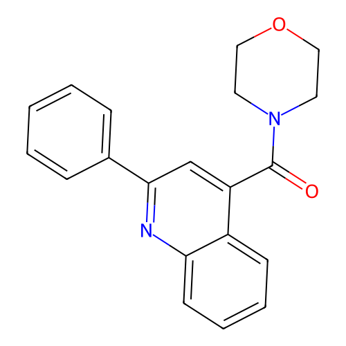 Morpholine, 4-[(2-phenyl-4-quinolinyl)carbonyl]- structure