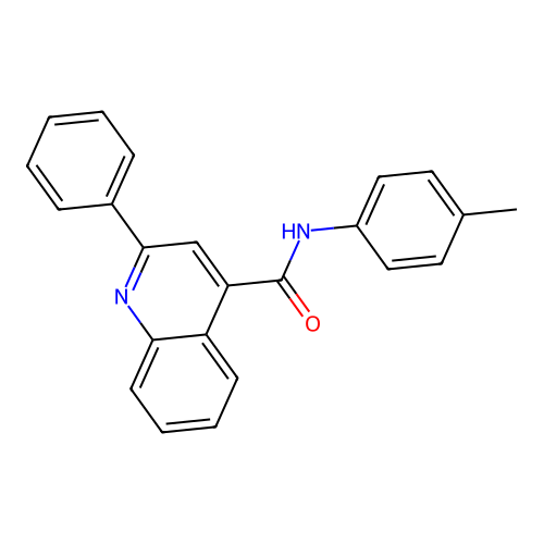 N-(4-methylphenyl)-2-phenylquinoline-4-carboxamide structure