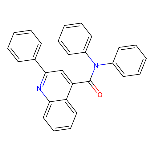 N,N,2-triphenylquinoline-4-carboxamide structure