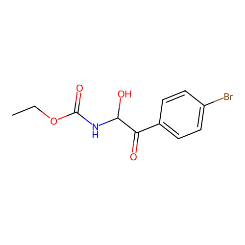 ethyl N-[2-(4-bromophenyl)-1-hydroxy-2-oxoethyl]carbamate structure