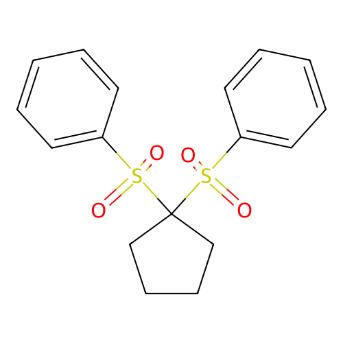Benzene, 1,1'-[cyclopentylidenebis(sulfonyl)]bis- structure