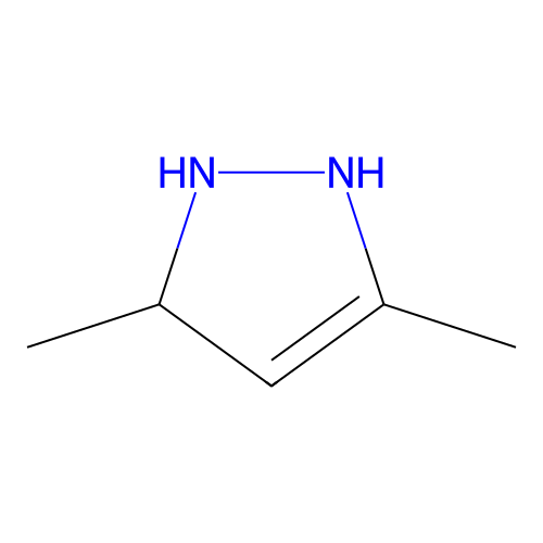 Pyrazole, dihydro-3,5-dimethyl- structure