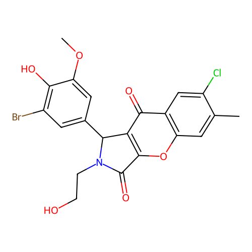 C21H17BrClNO6 structure