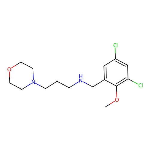 N-(3,5-dichloro-2-methoxybenzyl)-N-[3-(4-morpholinyl)propyl]amine structure