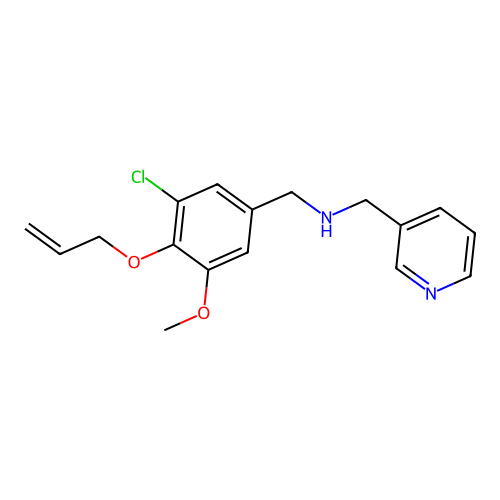 N-[(3-chloro-5-methoxy-4-prop-2-enoxyphenyl)methyl]-1-pyridin-3-ylmethanamine structure