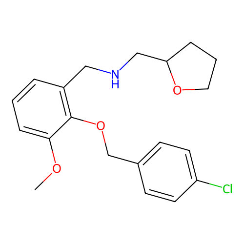 N-{2-[(4-chlorobenzyl)oxy]-3-methoxybenzyl}-N-(tetrahydro-2-furanylmethyl)amine structure