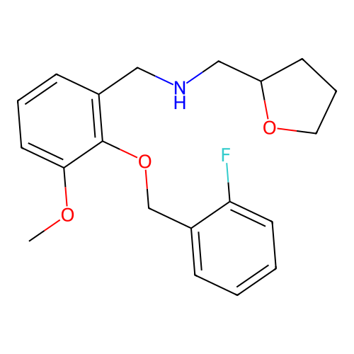 N-{2-[(2-fluorobenzyl)oxy]-3-methoxybenzyl}-N-(tetrahydro-2-furanylmethyl)amine structure