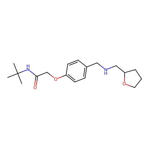 N-tert-butyl-2-[4-[(oxolan-2-ylmethylamino)methyl]phenoxy]acetamide structure