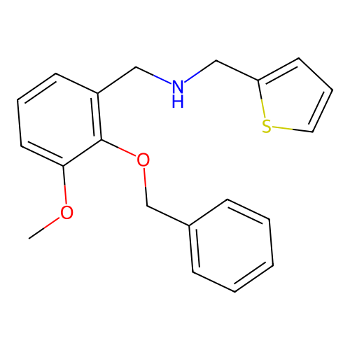 N-[2-(benzyloxy)-3-methoxybenzyl]-N-(2-thienylmethyl)amine structure