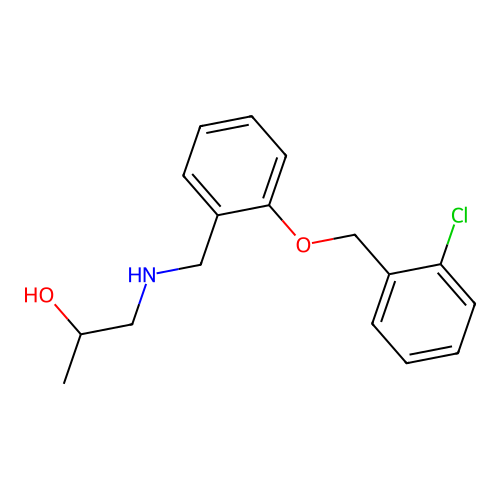 1-({2-[(2-Chlorobenzyl)oxy]benzyl}amino)propan-2-ol structure