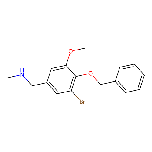 1-[4-(benzyloxy)-3-bromo-5-methoxyphenyl]-N-methylmethanamine structure