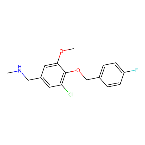 1-{3-chloro-4-[(4-fluorobenzyl)oxy]-5-methoxyphenyl}-N-methylmethanamine structure