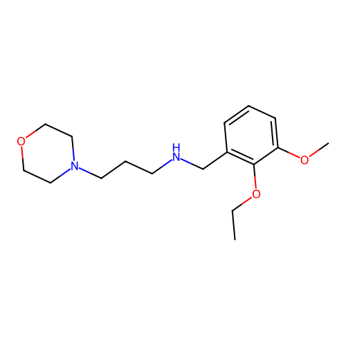 N-(2-ethoxy-3-methoxybenzyl)-3-(morpholin-4-yl)propan-1-amine structure