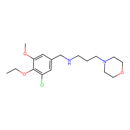 N-(3-chloro-4-ethoxy-5-methoxybenzyl)-3-(morpholin-4-yl)propan-1-amine structure