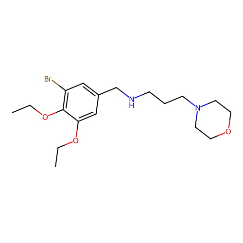 N-(3-bromo-4,5-diethoxybenzyl)-3-(morpholin-4-yl)propan-1-amine structure