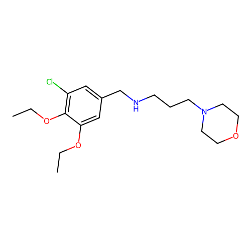N-(3-chloro-4,5-diethoxybenzyl)-3-(morpholin-4-yl)propan-1-amine structure