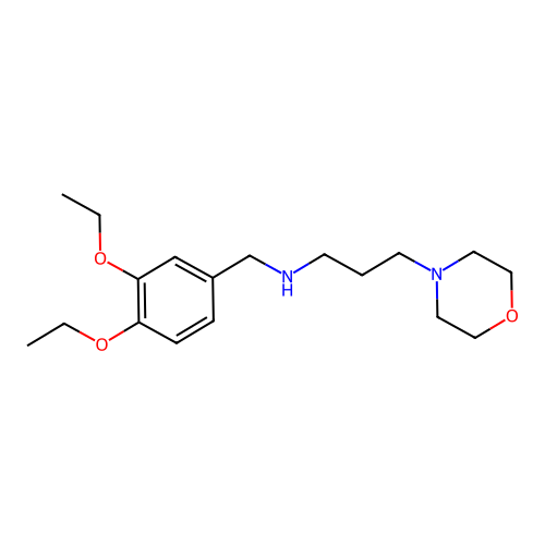 N-(3,4-diethoxybenzyl)-N-[3-(4-morpholinyl)propyl]amine structure