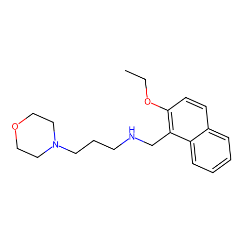 N-[(2-ethoxy-1-naphthyl)methyl]-N-[3-(4-morpholinyl)propyl]amine structure
