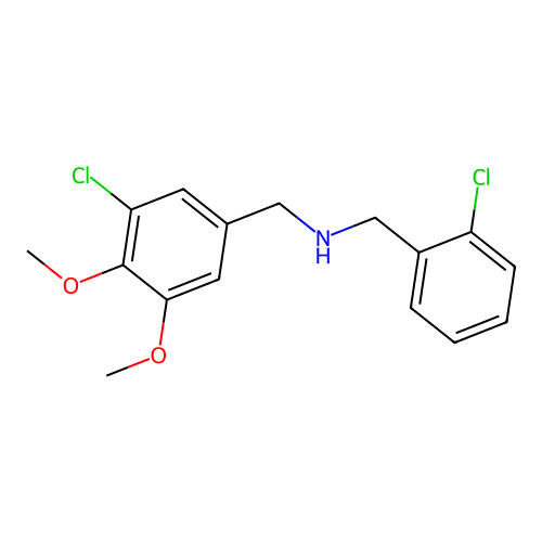 N-(2-chlorobenzyl)-1-(3-chloro-4,5-dimethoxyphenyl)methanamine structure