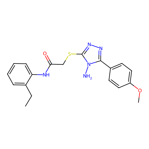 2-{[4-amino-5-(4-methoxyphenyl)-4H-1,2,4-triazol-3-yl]sulfanyl}-N-(2-ethylphenyl)acetamide structure