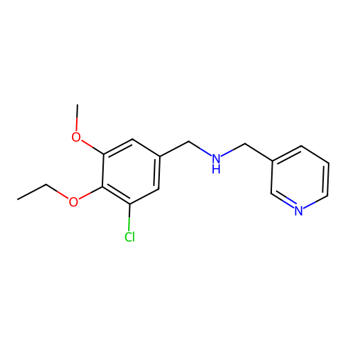 N-(3-chloro-4-ethoxy-5-methoxybenzyl)-N-(3-pyridinylmethyl)amine structure