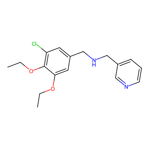 (3-Chloro-4,5-diethoxy-benzyl)-pyridin-3-ylmethyl-amine structure
