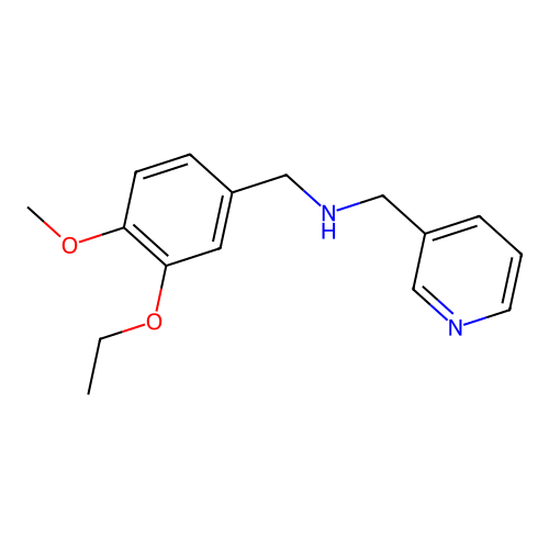1-(3-ethoxy-4-methoxyphenyl)-N-(pyridin-3-ylmethyl)methanamine structure