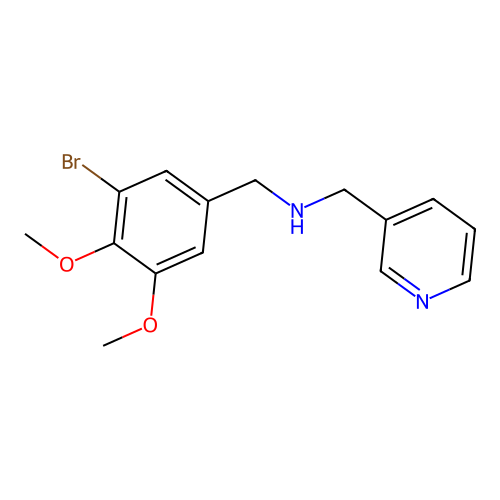N-(3-bromo-4,5-dimethoxybenzyl)-N-(3-pyridinylmethyl)amine structure