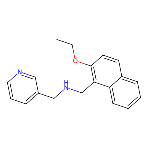 1-(2-ethoxynaphthalen-1-yl)-N-(pyridin-3-ylmethyl)methanamine structure