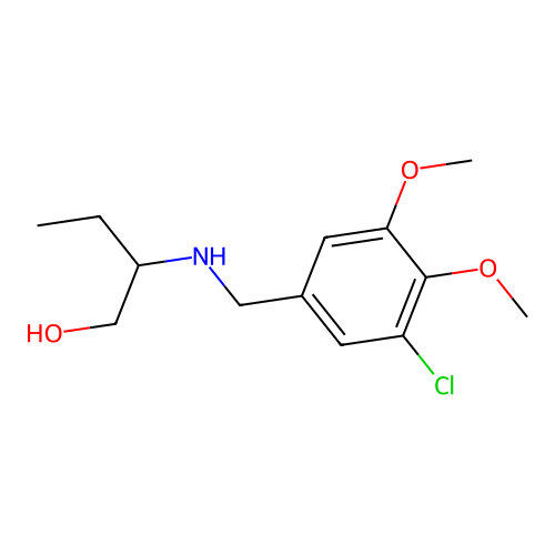 2-[(3-Chloro-4,5-dimethoxybenzyl)amino]-1-butanol structure