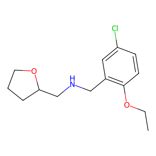 N-(5-chloro-2-ethoxybenzyl)-N-(tetrahydro-2-furanylmethyl)amine structure