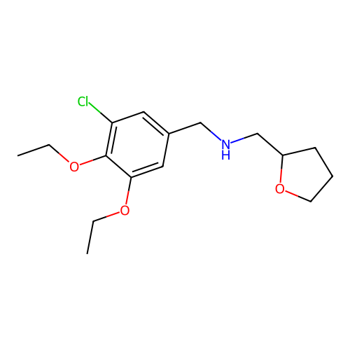 (3-Chloro-4,5-diethoxy-benzyl)-(tetrahydro-furan-2-ylmethyl)-amine structure