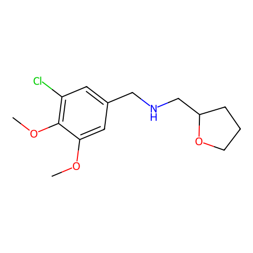 1-(3-chloro-4,5-dimethoxyphenyl)-N-(tetrahydrofuran-2-ylmethyl)methanamine structure