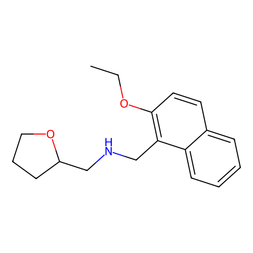 1-(2-ethoxynaphthalen-1-yl)-N-(tetrahydrofuran-2-ylmethyl)methanamine structure