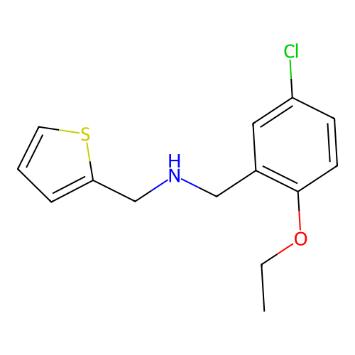 N-(5-chloro-2-ethoxybenzyl)-N-(2-thienylmethyl)amine structure