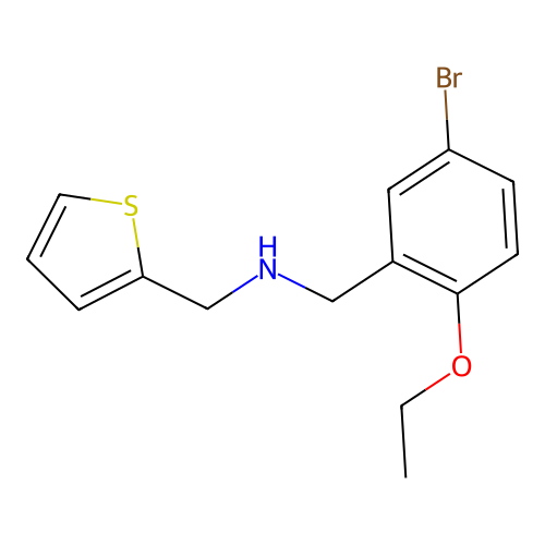 N-(5-bromo-2-ethoxybenzyl)-N-(2-thienylmethyl)amine structure
