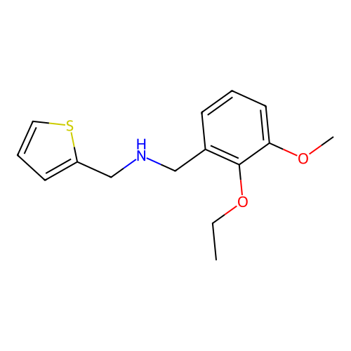 1-(2-ethoxy-3-methoxyphenyl)-N-(thiophen-2-ylmethyl)methanamine structure