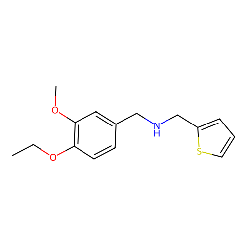 1-(4-ethoxy-3-methoxyphenyl)-N-(thiophen-2-ylmethyl)methanamine structure