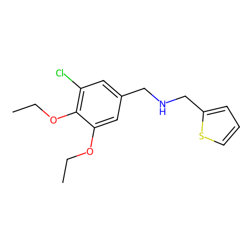 (3-Chloro-4,5-diethoxy-benzyl)-thiophen-2-ylmethyl-amine structure