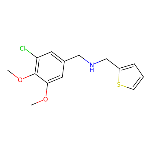 (3-Chloro-4,5-dimethoxy-benzyl)-thiophen-2-ylmethyl-amine structure