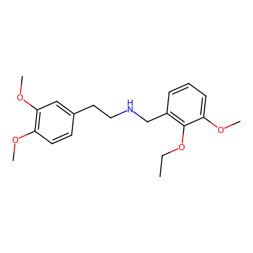 2-(3,4-dimethoxyphenyl)-N-[(2-ethoxy-3-methoxyphenyl)methyl]ethanamine structure