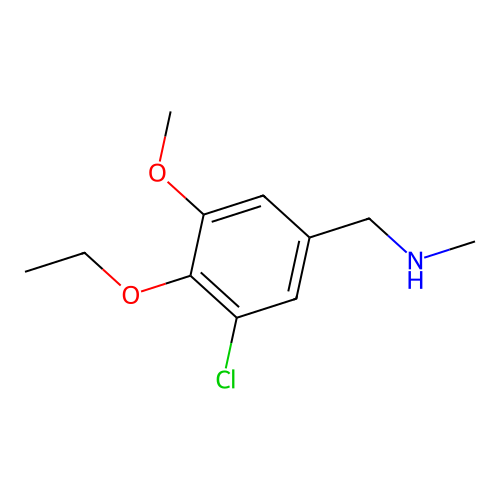 1-(3-chloro-4-ethoxy-5-methoxyphenyl)-N-methylmethanamine structure