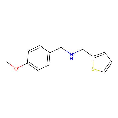 1-(4-methoxyphenyl)-N-(thiophen-2-ylmethyl)methanamine structure